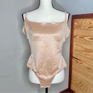 SKIMS Barely There Shapewear Thong Bodysuit Clay Beige 3X NWT Plus Size
